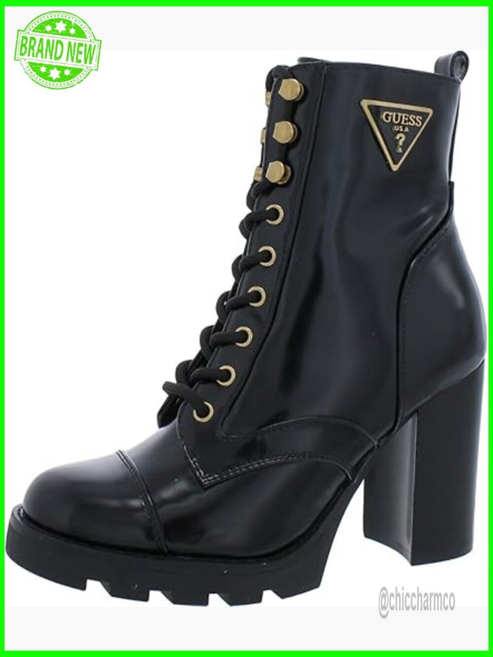 Women's Faux Leather Ankle Booties with Block Heel and Zip Closure